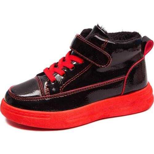 Kids Shoes For Girl Childrens Shoe Sports Students Running Shoes Autumn And Winter New Boys And Girls Plus Fluffy Cotton Shoe