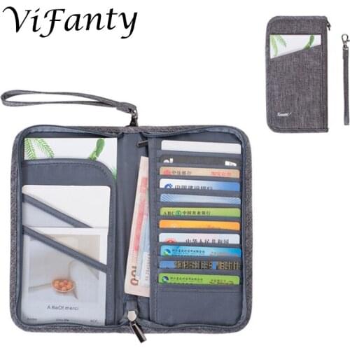 Travel Wallet Ticket Document Organizer Bag, Family Passport Holder
