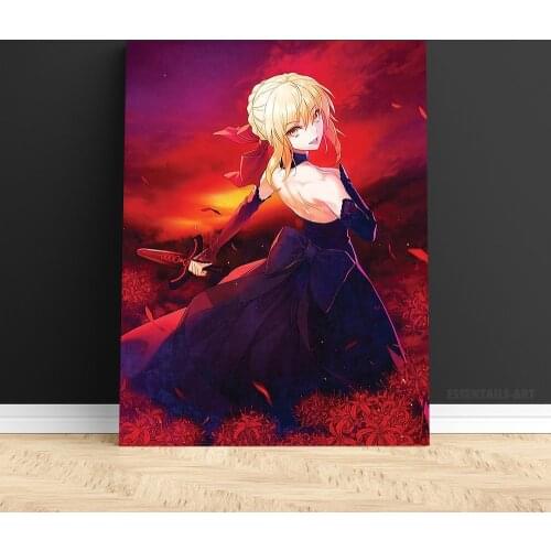 Fate Grand Order Artoria Alter Anime Poster Decoration Print Wall Art Canvas Bedroom Study Living Room Home Decor Painting