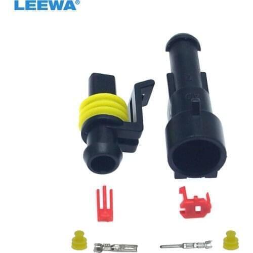FEELDO 10set Auto Waterproof 1Pin Way Electrical Wire Connector Plug Car Motorcycle Marine HID AWG Socket #CA3924-1