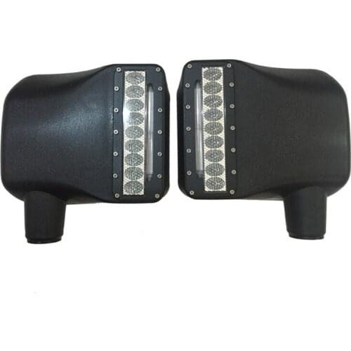 J112 Rearview Mirror With LED Daytime Running Lights For Jeep Jk Wrangler 2007-2017 LANTSUN