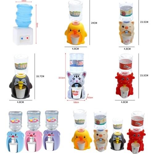 Mini Cute Simulation Drink Water Dispenser with Light Sound Kids Play Toys Gift