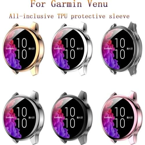 Fashion Soft Ultra-Slim TPU Protection Silicone Full Case Cover For Garmin venu Replacement Case Strap Smart Watches Accessories