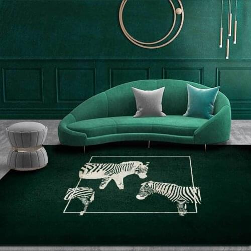 Fashion green dark carpet tiger leopard area rugs for kitchen living room bedroom parlor sofa carpet floor mat home Decorative