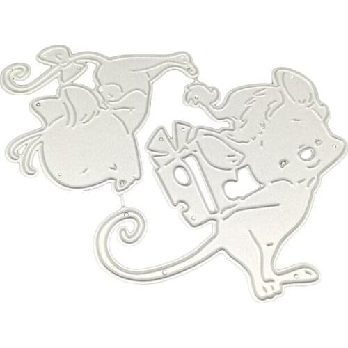 N1HF 1 Pcs Cute Mouse Card Knife Mold Cutting Dies Set for Cards Scrapbooking