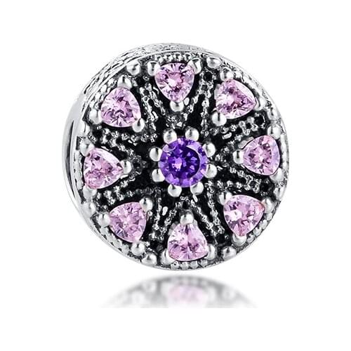 Charms 925 Silver Original Fit Pandora Bracelets Sterling Silver Shimmering Medallion Charm Beads for Women diy Jewelry