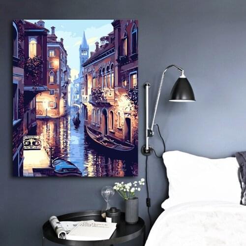Paint by number art painting by numbers Venice Alley creative adult hand-painted decompression living room decoration painting