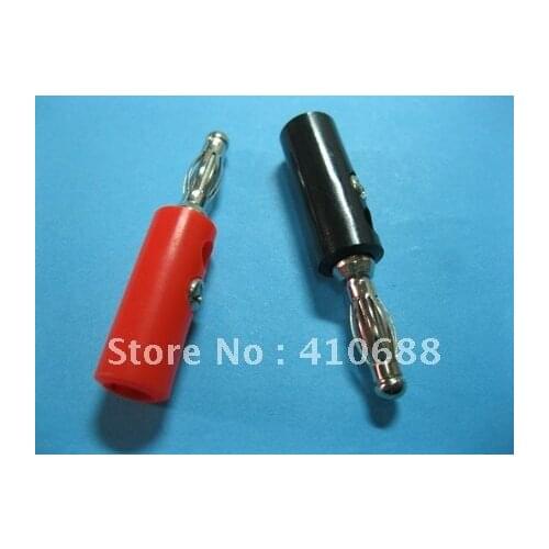Banana Plug Nickel Plated Red & Black 40mm 560 Pcs per lot Hot Sale High Quality