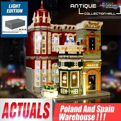 MOULD KING 16005 Street View Creative Antique Collection Shop Green Grocer Model Building Blocks Bricks Compatible 10185 Toy