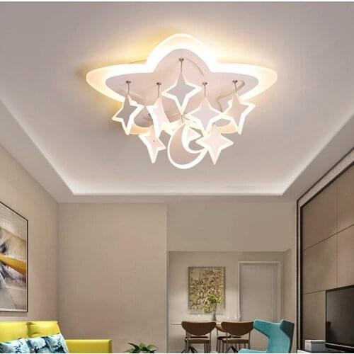 LED Chandelier Modern Stars Ceiling chandeliers Lighting For Living Room Bedroom kitchen Children With Remote Control WF1110