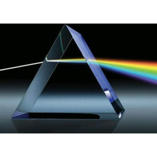 Triangular Prism Rainbow Photo Optical Glass Photography Props Seven-color Light Kaleidoscope Refraction Gift