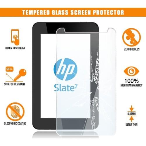 Screen Protector for HP Slate 7 Tablet Tempered Glass 9H Premium Scratch Resistant Anti-fingerprint HD Clear Film Cover