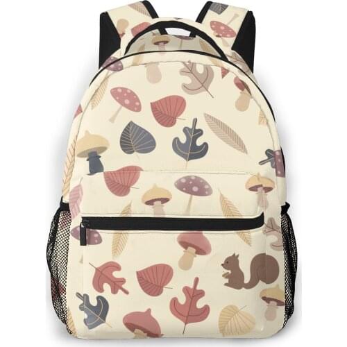 Women Backpack with Multiple Using Women Backpacks Autumn Leaves And Squirrel Female School Bag Girls Travel Bag