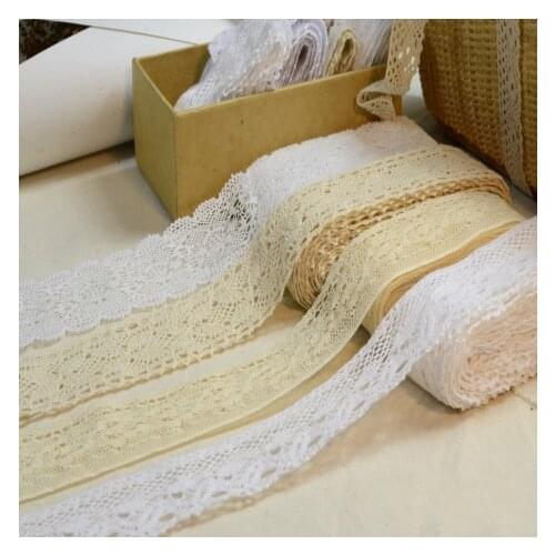 1-4cm 10 yard Diy Handmade Patchwork Cotton Material Cotton Lace Ribbon Cotton Lace