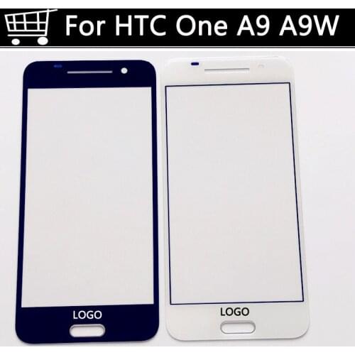 1Pcs/ For HTC One A9 A9 W Touch Screen Outer LCD Front Screen Glass Lens Cover For HTC One A9 A9W touch panel without flex cable