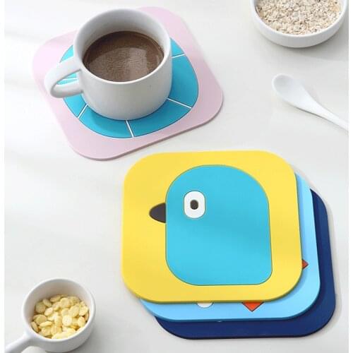 1Pcs Cartoon Placemat Kids Plate Mat Food Grade Silicone Table Pad Kitchen Gadget Easy Cleaning Heat Insulation Tableware Pad