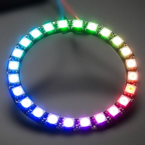 10PCS High Quality New Arrival 24 bits LED Ring 24 x WS2812 5050 RGB LED with Integrated Drivers