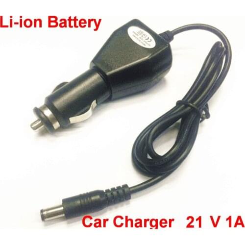 100pcs 21V 1A For 5 Series 21V lithium Polymer Battery Pack Car charger 21V 1000mA power supply Charger DC 5.5*2.1mm