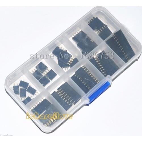 50PCS Single Row 2.54mm Pitch Female Straight Header Strip Socket Connector Kit