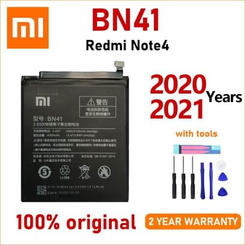 Xiao Mi Original 4100mAh BN41 Battery for Xiaomi Redmi Note 4 MTK Helio X20 Redmi Note 4X MTK Helio X20 High quality Batteries