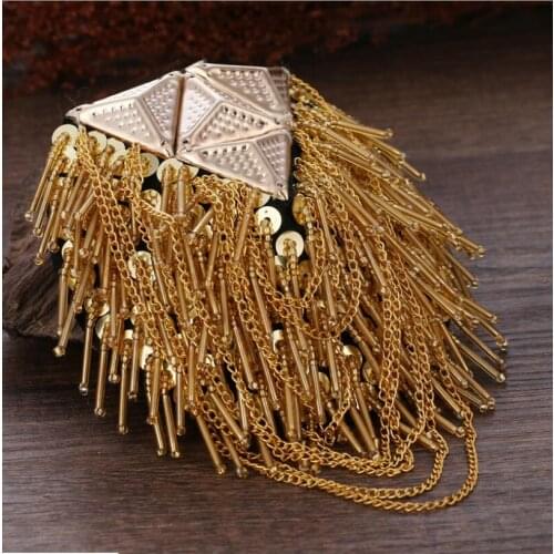 Europe and the United States exaggerated popular personality heavy manual show stage epaulettes clothing accessories