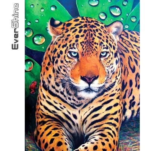 Evershine 5D Diamond Embroidery Leopard DIY Hobby Diamond Painting Animals New Arrival Full Layout Mosaic Art Holiday Gifts