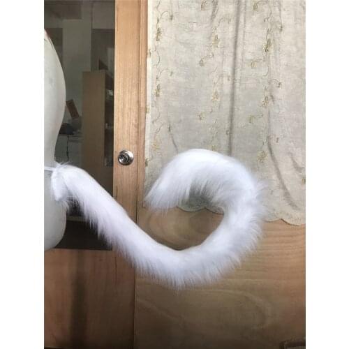 Anime Cat Simulation Beast Tail Cat Ears White Black Various Color Halloween Carnival Accessories Toys Childrens Party Gifts