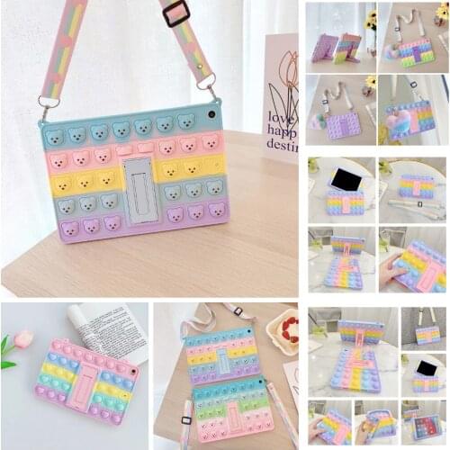 Case For IPAD 10.2 Rainbow Silicone Tablet for IPAD Mini1/2/3/4/5/IPAD2/3/4/5 Air 9.7Inch/IPAD 2017 9.7Inch Air4 10.9Inch Cover