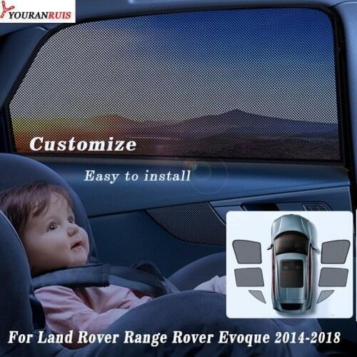 Black Car Sunshade Mesh Sun shade Side Windows Car curtain Visor Anti-UV Insulation For Skoda Superb Combi 2016 2017 2018