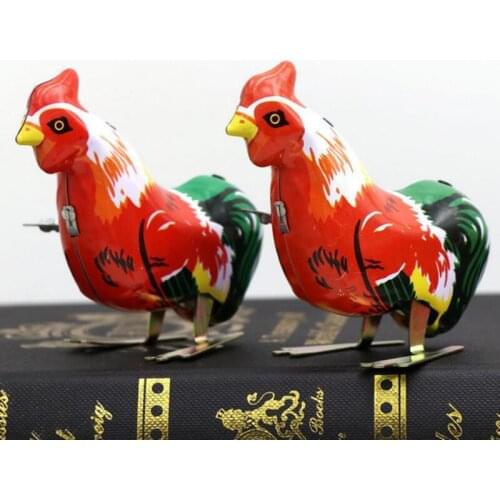 Kids Classic Tin Wind Up Clockwork Toys Jumping Iron Frog Rabbit Cock Toy Action Figures Toy For Children Kids Classic Toy