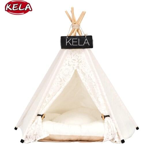 Pet House Cute dog tent outside tent Pet Dog House Kennels Washable Tent Teepee House Bed For Cat Portable Pet Puppy Supplies