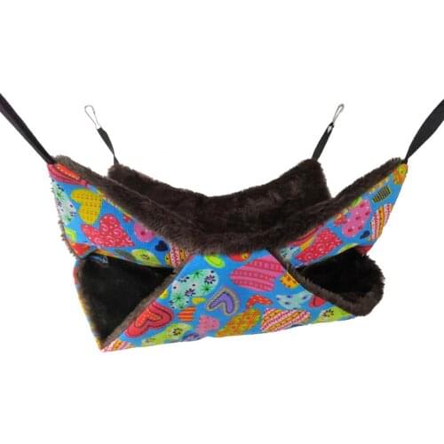 Double Layer Pet Hamster Rabbit Sleep Nests House Hanging Hammock Soft Warm Bed beautiful and warm cage oiseaux