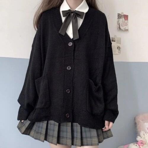 Hot Sale knit Cardigan Preppy Sweet Cute Knitwear Student Fashion All-match Soft Tops Autumn 2021 New Harajuku Loose Sweaters