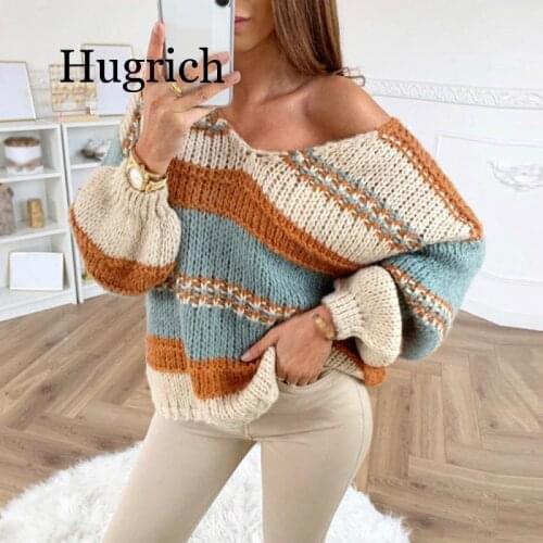 Женские пуловеры с V-образным вырезом Hugrich China At AliExpress