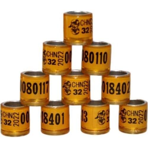 Bird Ring Leg Bands Aluminum Multi-Color Pigeon Foot Bands Clip Rings for Chickens Finch Dove Quail Small Poultry ID 8mm