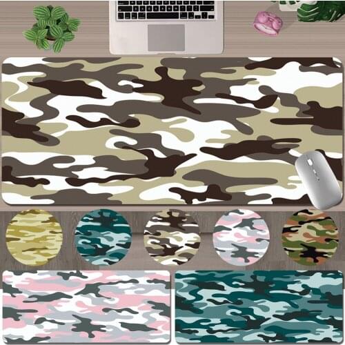 Mouse Pad Large Size 800x300 PU Leather Camouflage Pattern Series Smooth Game Mouse Mat Waterproof Office Desk Accessories