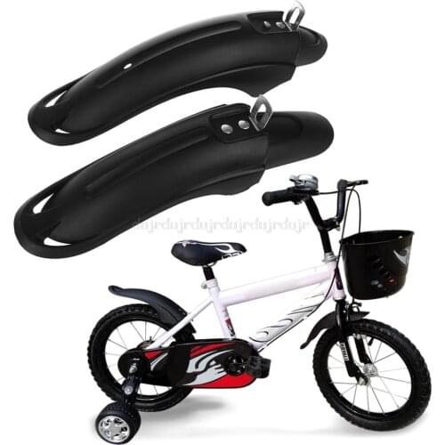 1 Pair Bicycle Fender Mudguard Front Rear Dustproof For 12/14inch Children Bike N20 dropship