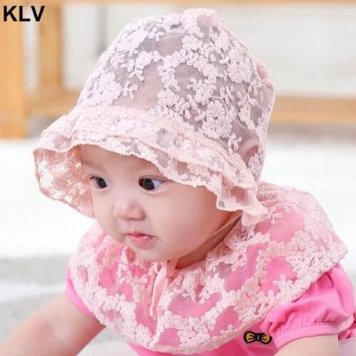 Summer Sun Hat Toddlers Newborn Baby Girls Lace Caps Kids Hats Soft Bonnet Photography Props for 0-16 months Babies