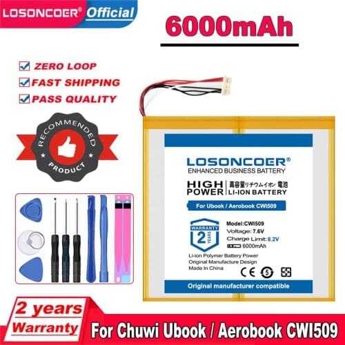 Top Brand 100% New 6000mAh Tablet Battery For Chuwi Ubook / Chuwi Aerobook CWI509 HW-31130148 H-31130148P Tablet PC 7-wire