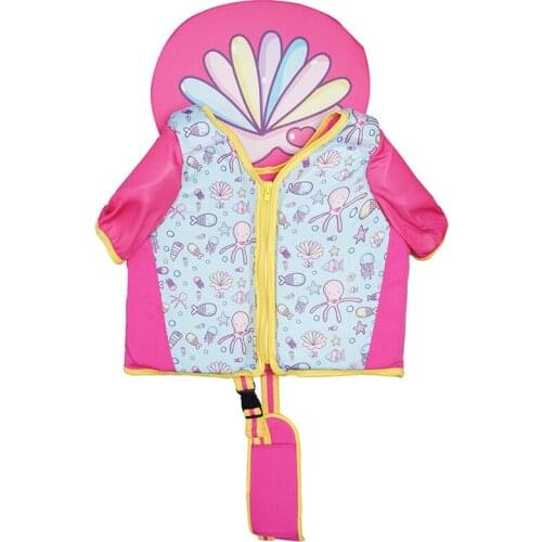 Megartico life jacket kids Sea life octopus fish printed Swim Trainer Vest for 33-55 lbs Adjustable Safety Strap swim vest float