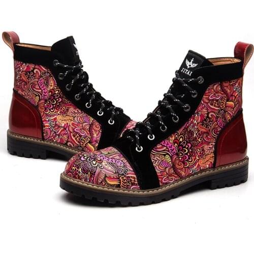 MEIJIANA Fashion Mens Chukka Boots Ankle Casual Boot Motorcycle Combat Boots High Top Oxfords Boots Snow Mens Boots