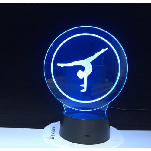 3D illusion Yoga Meditation Night Light 7 Color Change LED Desk Table Lamp Toys Remote Touch Control New Dropshipping 2503