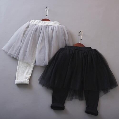 New Cotton Baby Girls Leggings Lace Princess Skirt-pants Spring Autumn Children Slim Skirt Trousers for 2-8 Years Kids Clothes