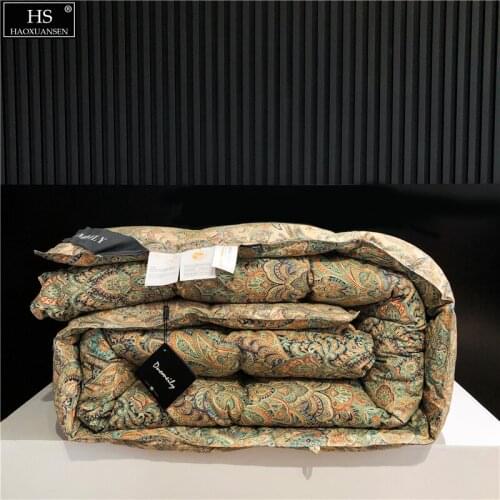 Goose Down Quilt Comforter Duvet Filling Power 800 Combed Cotton OEKO-TEX Certified Classic Baroque Indelible Digital Printing