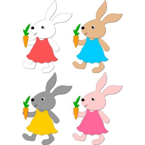 New Radish, rabbit Wooden Die Scrapbooking C2753 Cutting Dies Multiple Sizes Compatible with most die cutting machines