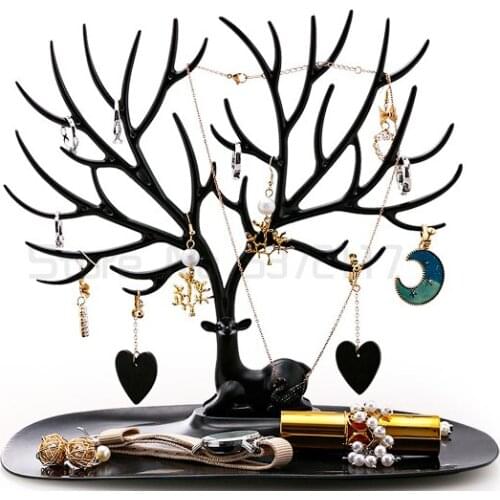 Jewelry storage box large capacity luxury exquisite finishing box hanging necklace earrings earrings display rack