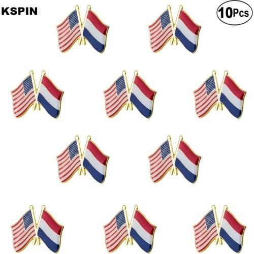 U.S.A Netherland Lapel Pin Flag badge Brooch Pins Badges 10Pcs a Lot