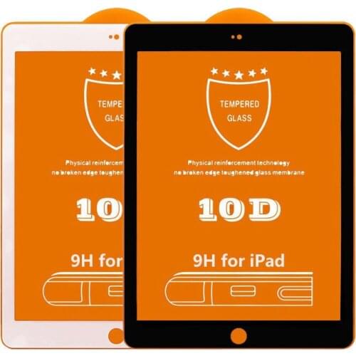 10D Full Cover Tempered Glass for iPad 2 3 4 5 6 9.7 Screen Protector For iPad 2020 2019 Air1 2 Air3 Air4 Table Protective Glass