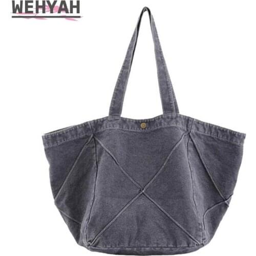 Wahyah Canvas Bag Landies Hand Bags for Woman 2019 Oversize Shopping Bag Large Capacity Clutch Tote Women Handbags bolsos ZY005