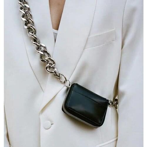 Mini Leather Shoulder Bag For Women Fashion Mini Crossbody Bag With Crude Chain Personality Brand Design Purses And Handbags